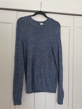 Hollister Blue Crewneck Knit Sweater - Men's Lightweight Pullover
